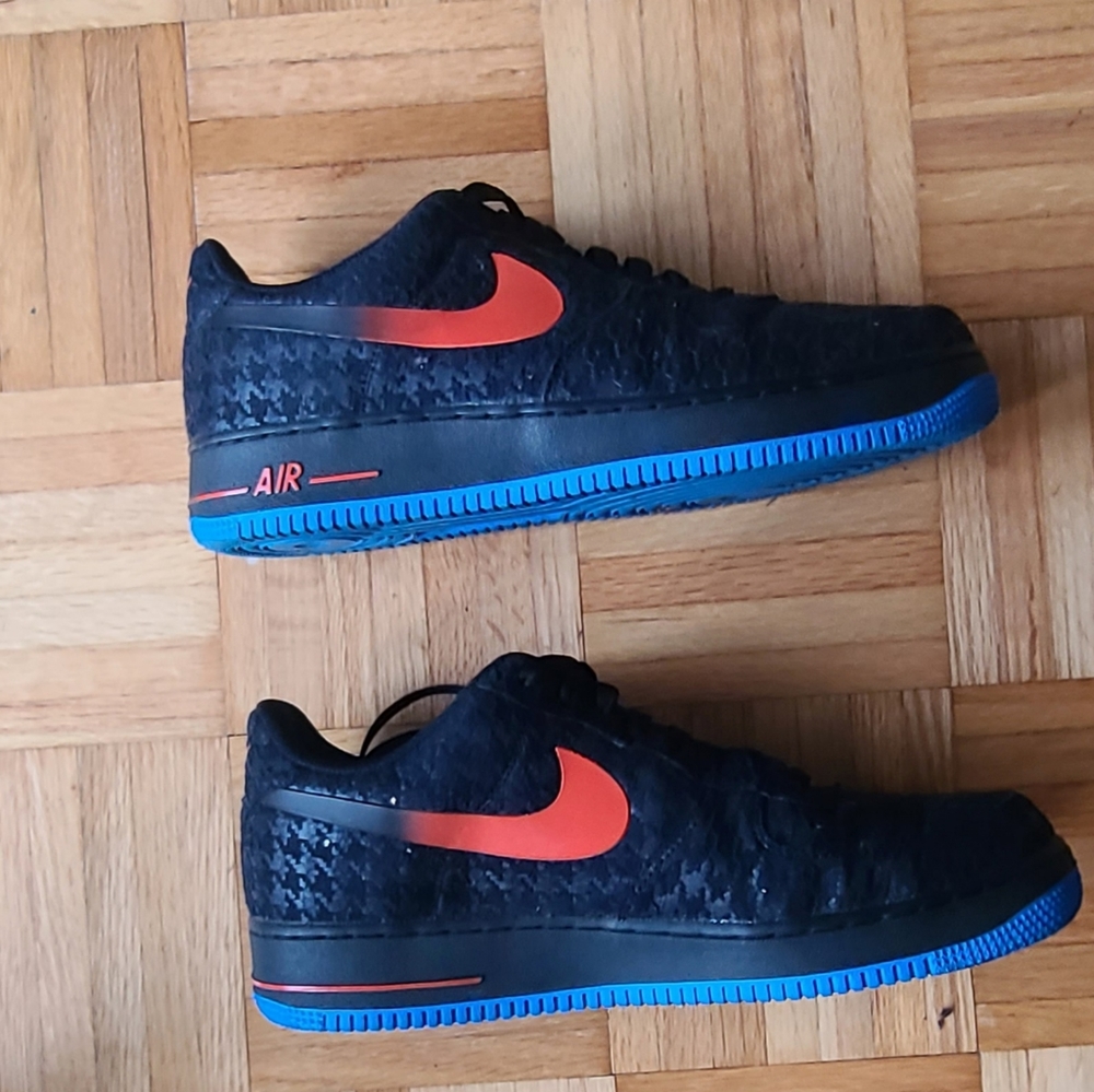 Air Force 1 Low Houndstooth Orange Photo Blue Black Team 488298-050 SIZE 11.5